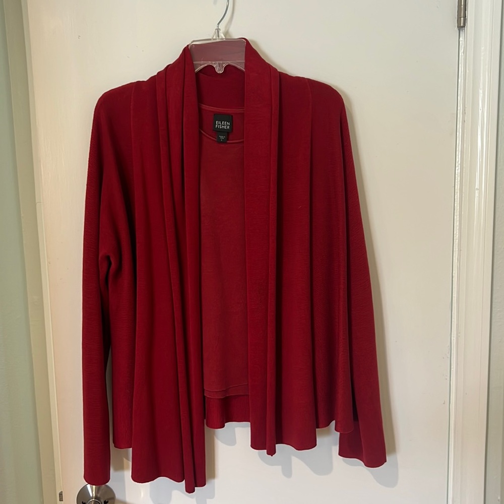 Eileen Fisher shawl sweater set